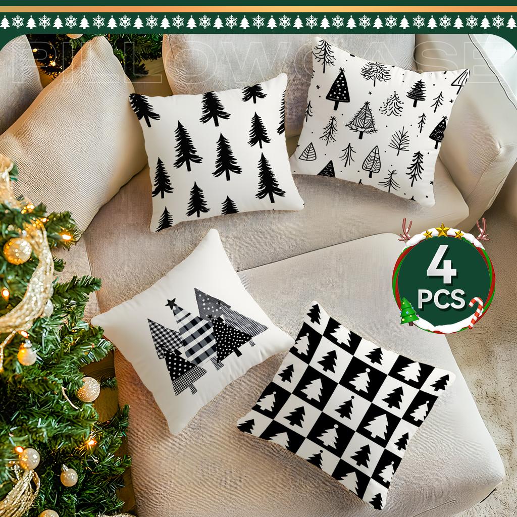 Christmas Simplicity Pillowcase Bedroom Sofa Cushion Cover 100% Polyester Living Room Cushion Pillowcase Home Decor