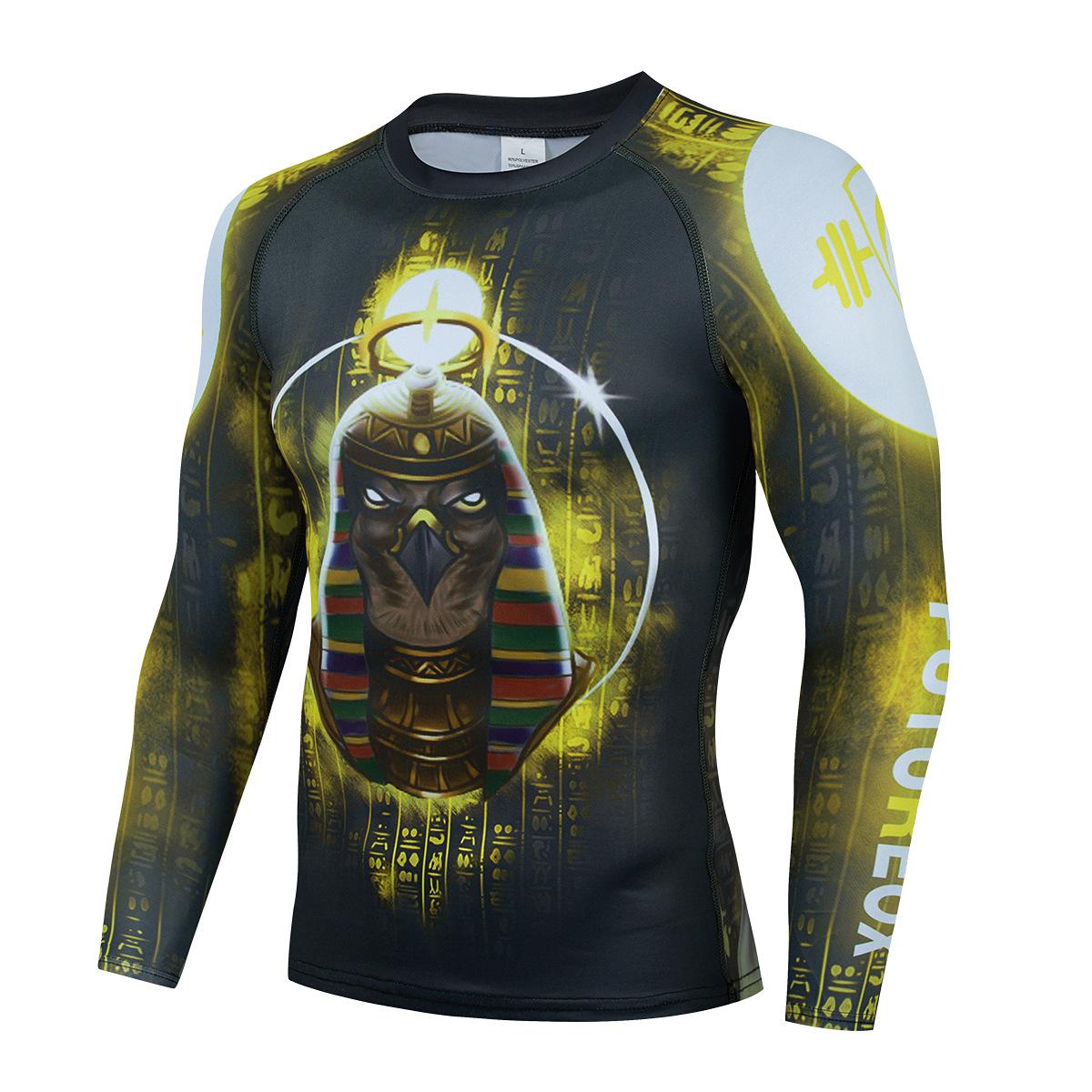 Fitness clothes men s suit running quick-drying clothes sports tights basketball training clothes compression clothes fitness clothes spot M