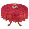 Christmas Red Table Cloth Lace Flower Pattern Table Cover Christmas Decoration for Parties