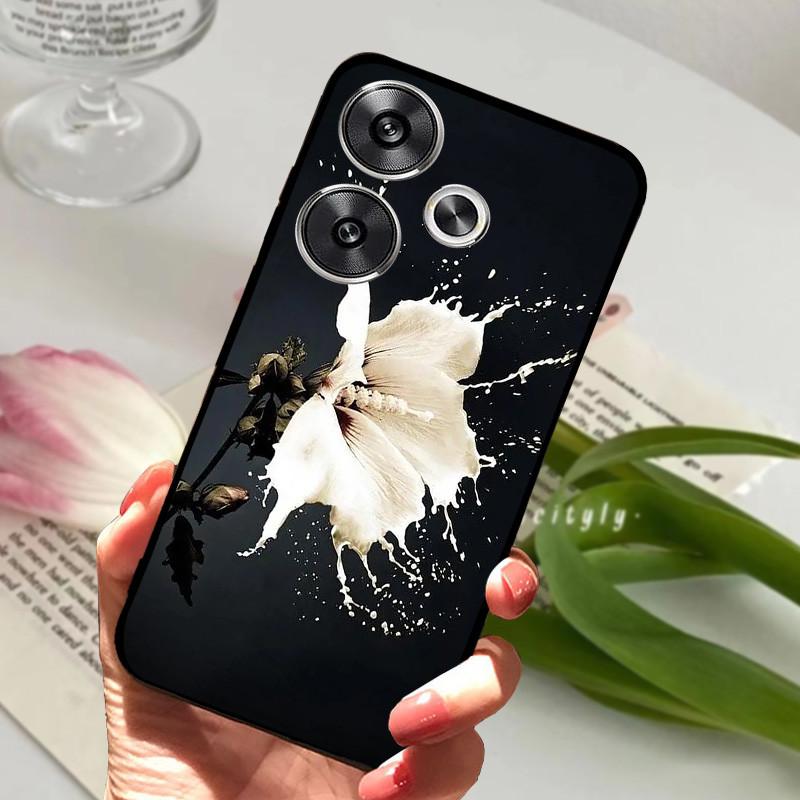 For POCO F6 Pro 5G Case POCOF6 Shockproof Soft TPU Silicone Phone Cover For Xiaomi POCO F6 Pro Capa F 6 Cartoon Matte Bumper