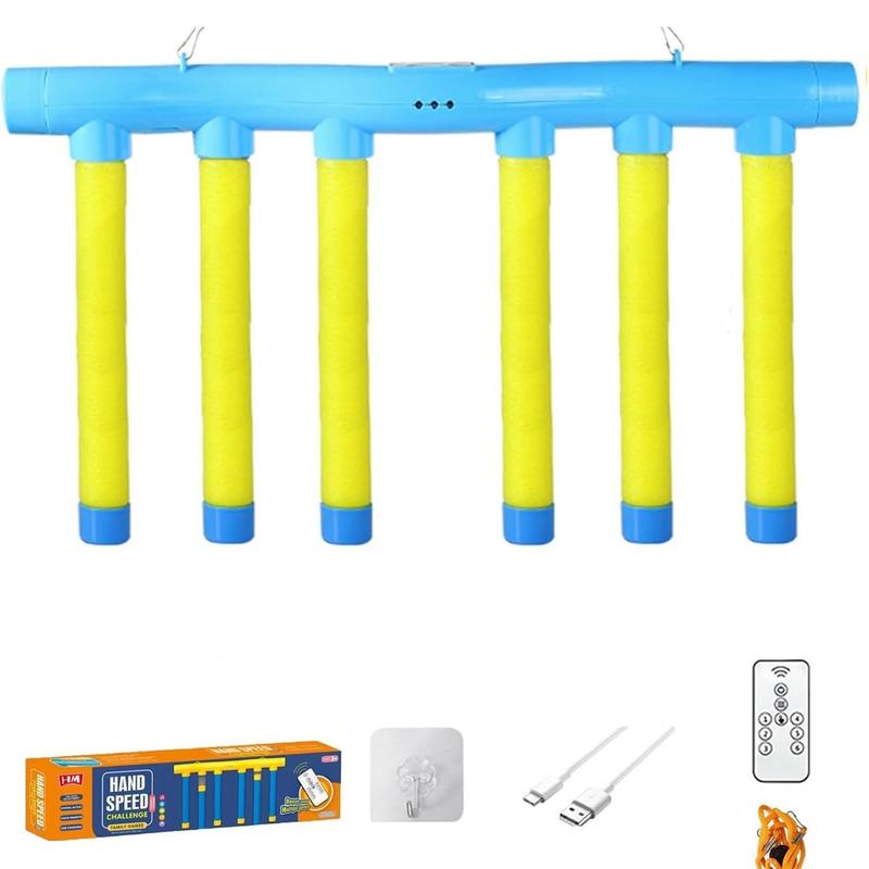 

Игра на рефлексы Тренажер для координации рук и глаз с падающими палочками для детей и взрослых Настраиваемые настройки скорости Унисекс Прочный материал жёлтый