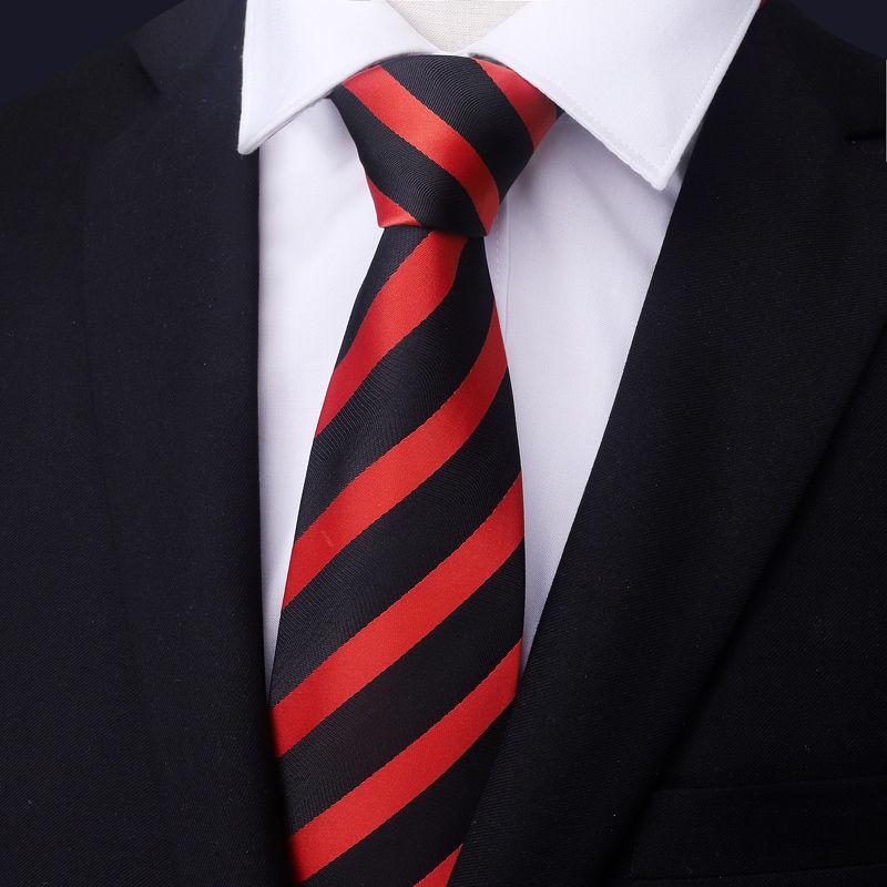 Tie Men'S Dress Business Korean Groom Wedding Women'S Red And Black Tie Narrow 8.5Cm Stripe British Style