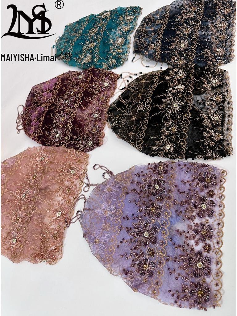 Handmade Tassel Headscarf Hat: Hui Muslim Hair Cover Lace Veil