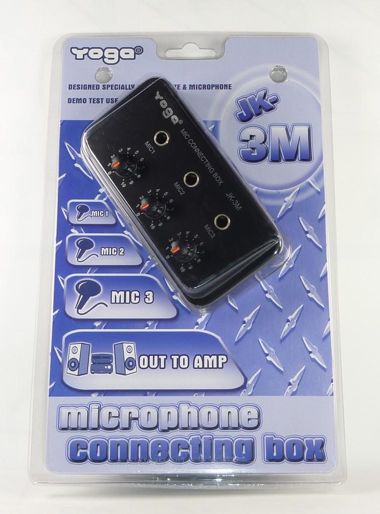YOGA JK-3M Karaoke Microphone Mixer You can connect three vocal microphones to the karaoke microphone input. A simple mixer that does not require a