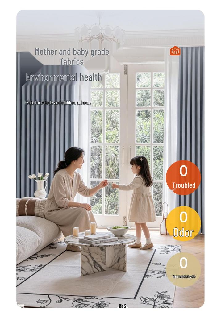 Double-Sided Cream Cotton Linen Curtains, High Shading, Bedroom Premium, Modern Simple Style