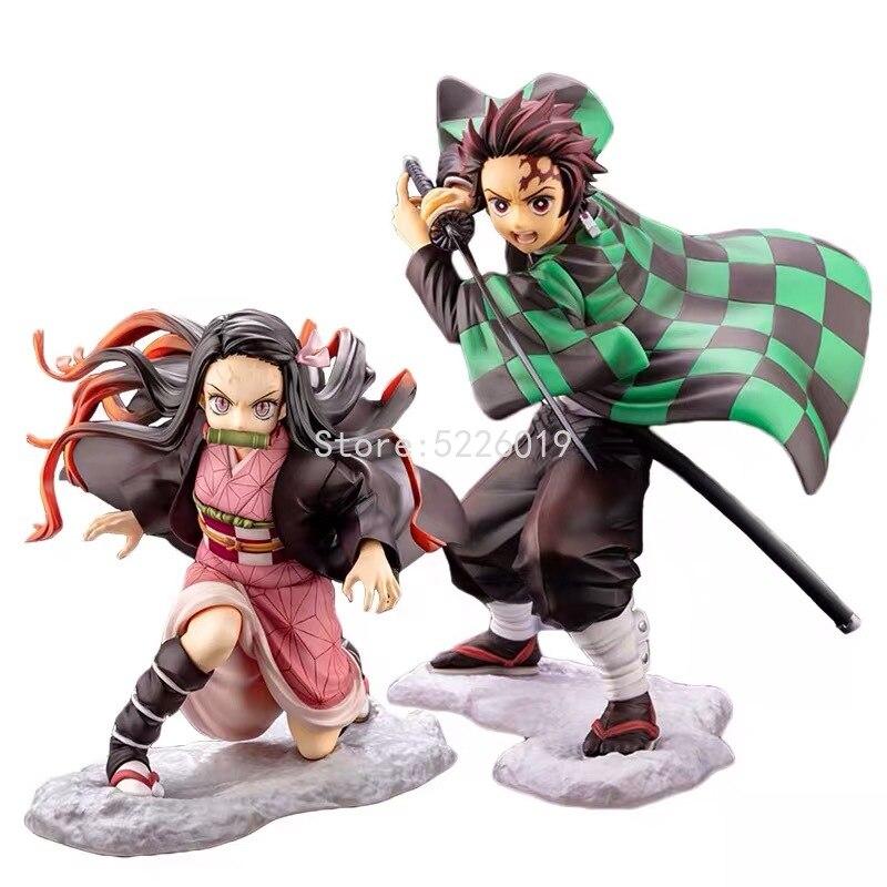 Demon Slayer Anime Figure Kimetsu No Yaiba Action Figure Kamado Nezuko Agatsuma Zenitsu Kamado Tanjirou Figure