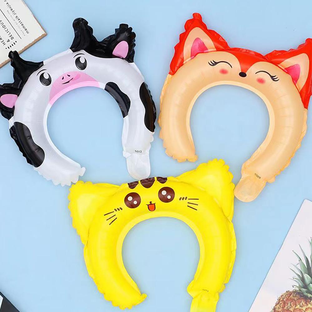 20pcs Cute Headband Balloon Cute Cartoon Animal Balloon Kids Birthday Party Decoration Baby Shower Children's Toys