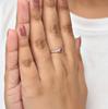 Pink Tourmaline Round Stacking Ring for Women, 925 Sterling Silver, Minimalist Tiny Ring, Everyday Wear Ring