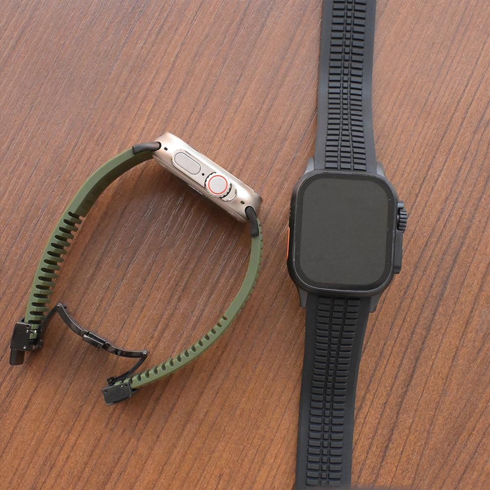 Řemínek na zápěstí pro Apple Watch Ultra2 49mm Silikonový pásek 46mm 44mm 45mm Sportovní smyčka Náramek pro Iwatch 10 7 8 9 Se 6 5 4 Příslušenství