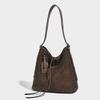Casual Vacation Style Three-Dimensional Feel Bucket Bag 2025 New Spliced Large Capacity Shoulder Bag Tote Beach Bag