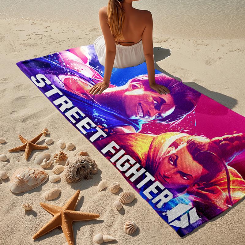 1PC Fighter game Beach Towel - Soft, Absorbent Microfiber, Lightweight, Ideal for The Beach, Parties, Travel, Camping fan gifts