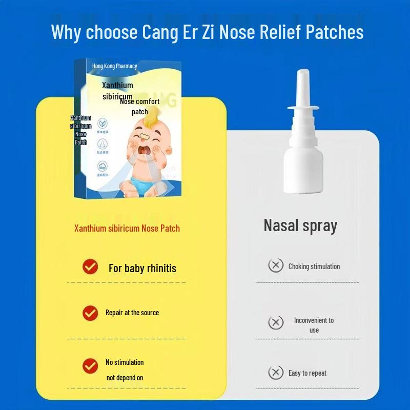 Ziołowy plaster na nos przynoszący ulgę - Cang Er Zi