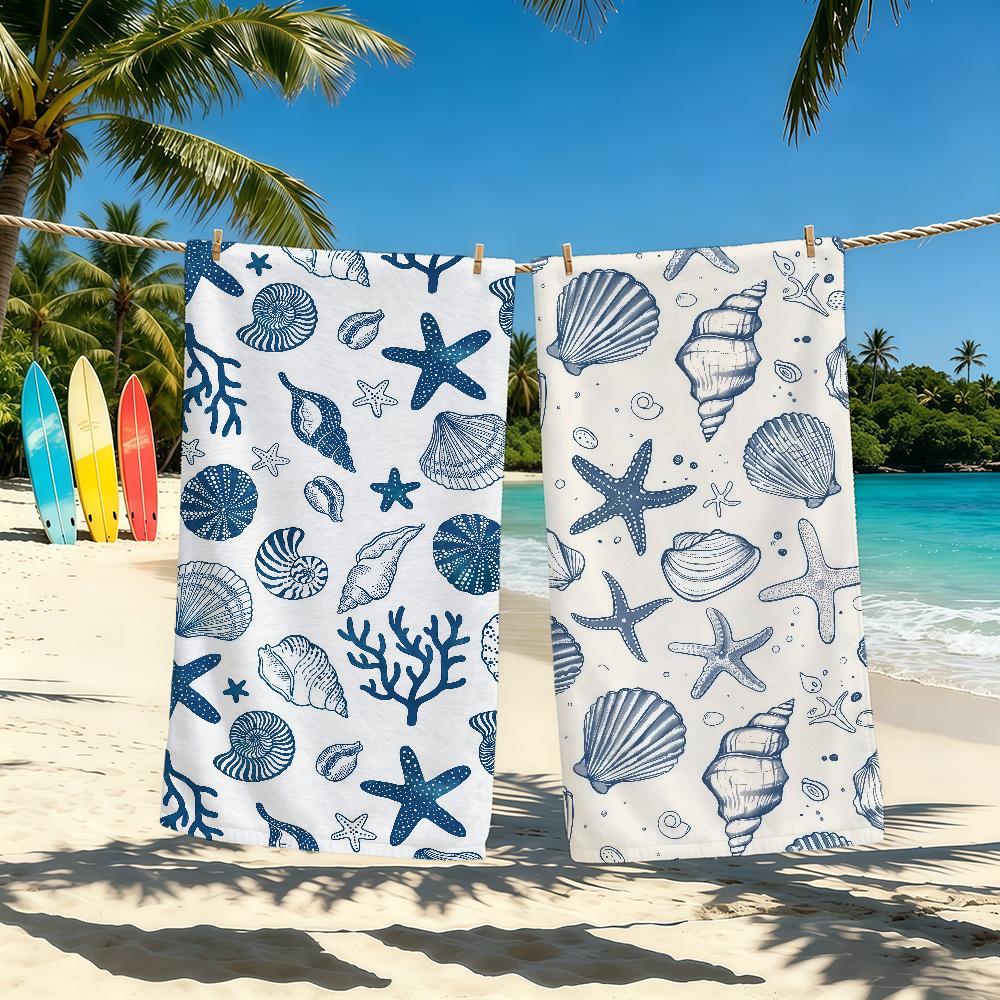 Fashion Towel For Outdoor Camping Beach Towel Super Ocean Absorbent Quick-Drying Summer Shells Towel