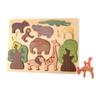 Children's Toy Animal Jigsaw Puzzle Hand Grab Panel Early Education Puzzle Block Matching Cognitive Wooden Jigsaw Puzzle Stack