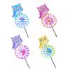 Child Friendly Owl Animal Windmill Outdoor Decoration Whirling Motion Toy Plastic Fabric Easy Install Yard Landscape Art