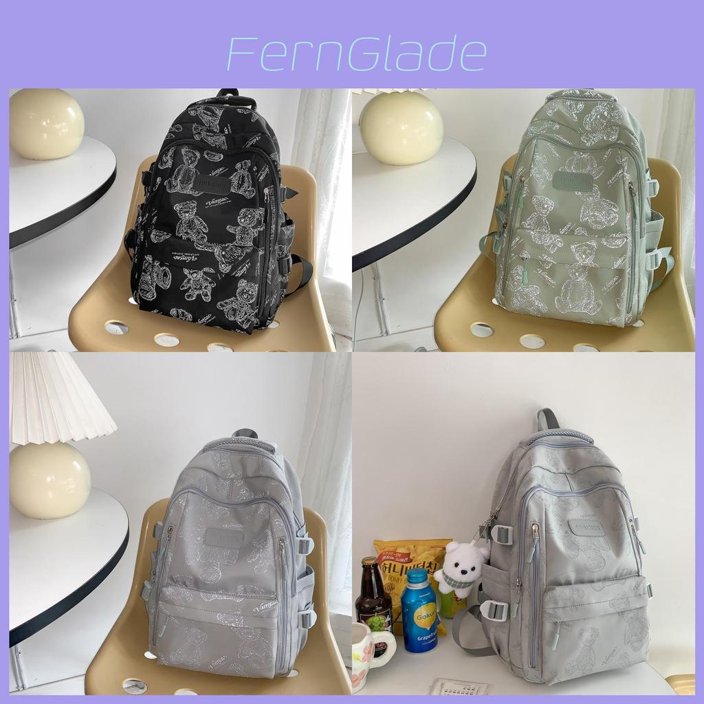 Nylon School Backpack For Girls And Boys With Design And Animal Print For Middle School Use