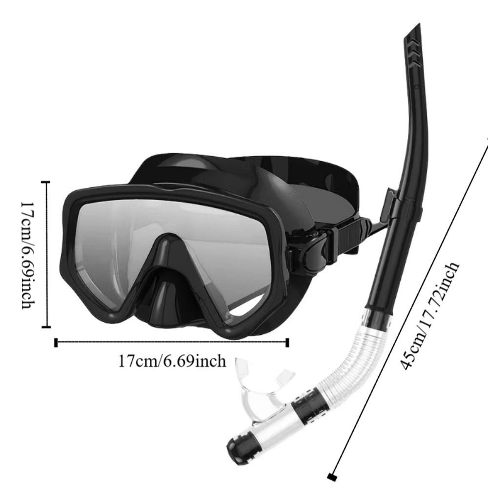 Waterproof Diving Snorkeling Mask Anti Fog Dry Snorkel Set Underwater Snorkeling Mask Adult