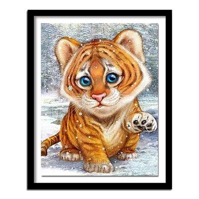 Cute Tiger Diamond  Stitch Needlework Crafts DIY Animal Pattern Diamond Embroidery Handmade Gift