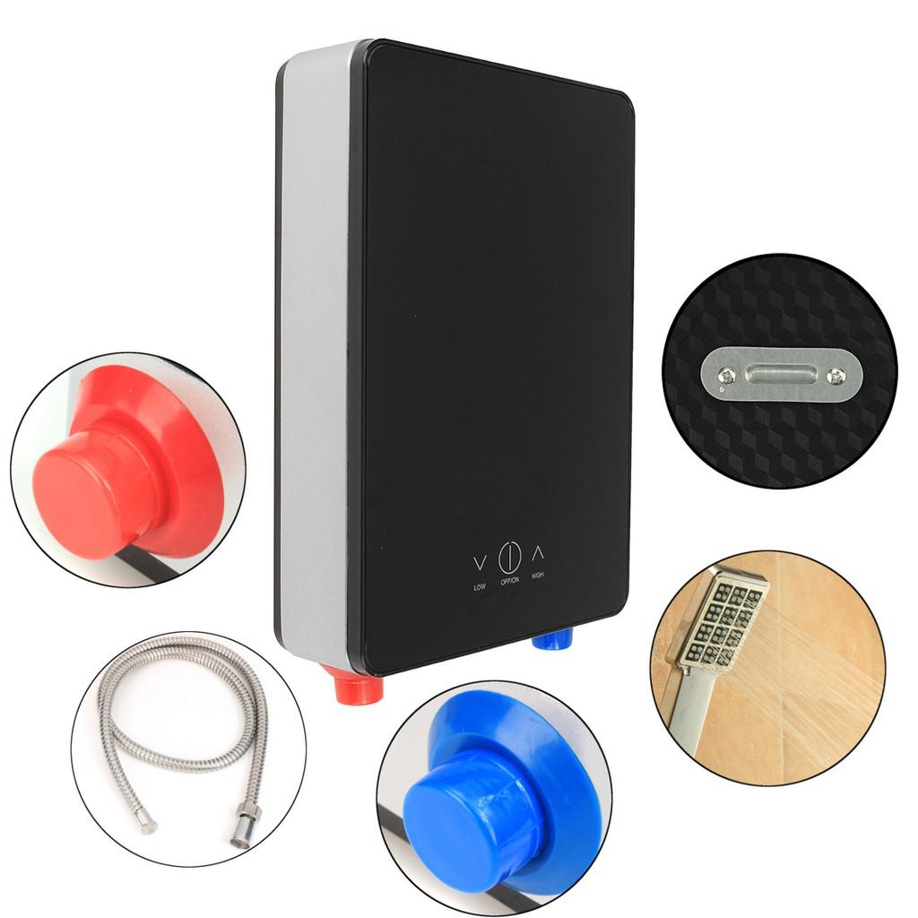 Instant Heating Electric Hot Water Heater Overheating Protection Constant Temperature With Shower Nozzle 6500W 220V