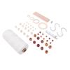 Kit de Fournitures Macramé DIY pour Débutants Cordelette Macramé Coton Naturel 3mm 115 Yards avec Perles en Bois Anneaux Bâtonnets Crochets S pour Paniers de Plantes