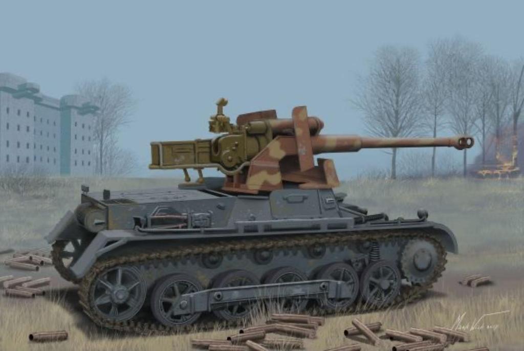 DRAGON 1/35 WWII German Panzer I Anti-Tank Self-Propelled Gun, 7.5cm Stuk 40L/48 Mounted (Smart Kit) Plastic Model Kit DR6781