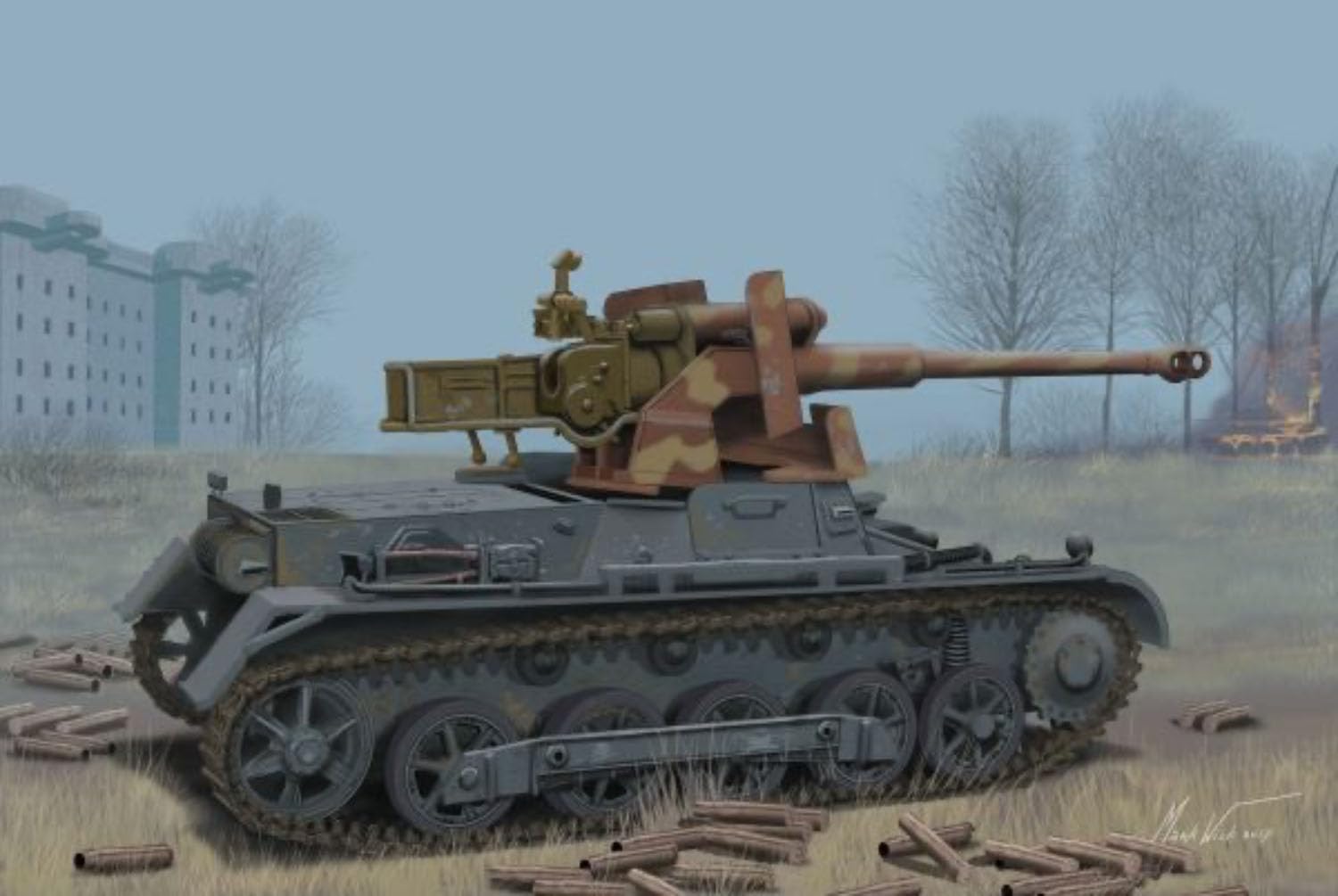 

DRAGON 1/35 WWII German Panzer I Anti-Tank Self-Propelled Gun, 7.5cm Stuk 40L/48 Mounted (Smart Kit) Plastic Model Kit DR6781