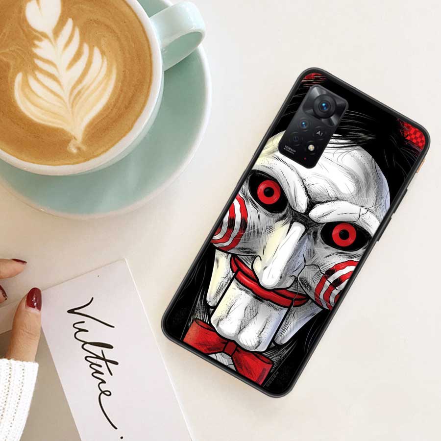 Saw Jigsaw Killer Hhorror Phone Case For Xiaomi Redmi Note 12 Plus 12S 11 11T Pro 5G 11E 11S 4G 10 10S 9 9S 9T 8 8T 7 6 5 Cover