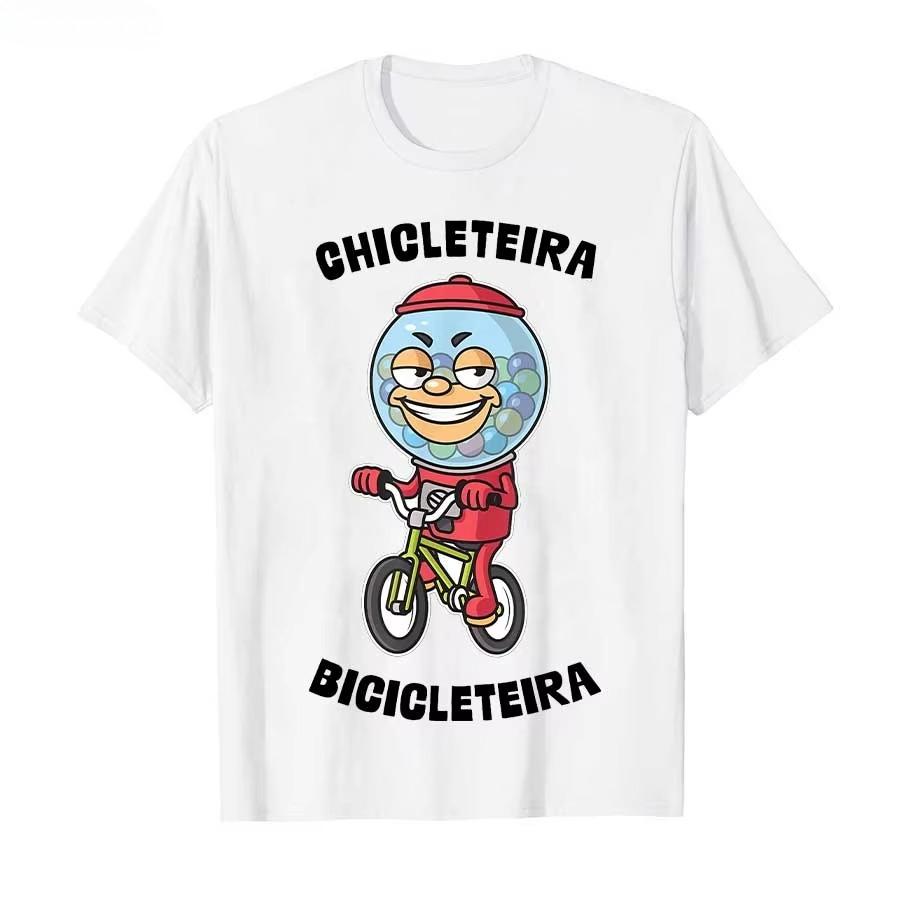 Italian Brainrot Chicleteira Bicicleteira Meme T-shirt For Men Women 100% Cotton T Shirts Short Sleeve Tops Vintage T Shirt S