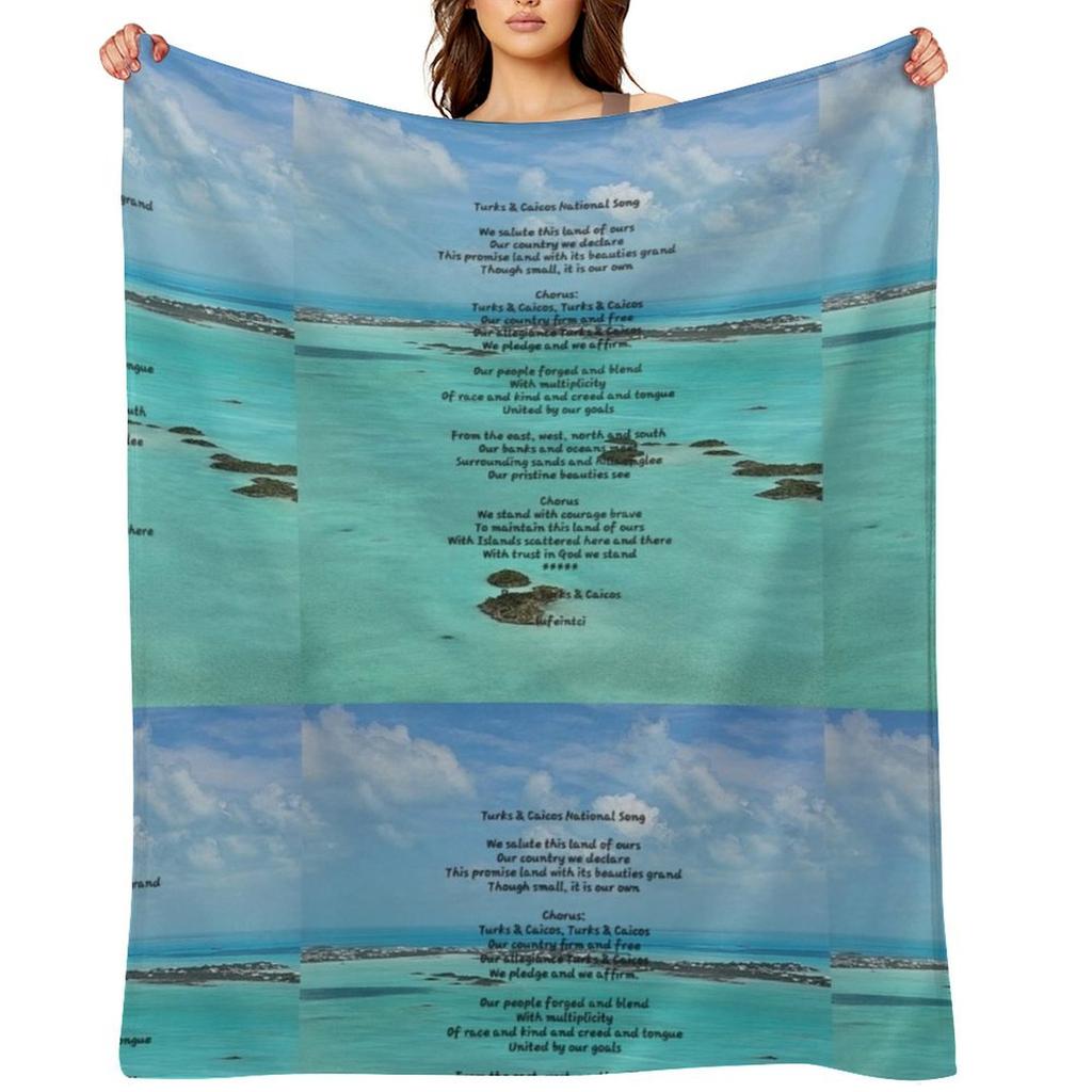Turks & Caicos National Song Throw Blanket Sleeping Bag Fashion Sofas heavy to sleep christmas decoration Blankets
