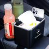 1 Stück Auto-Armlehnen-Aufbewahrungsbox mit 2 klappbaren Getränkehaltern für Mercedes Benz C180 C200 C260 C300 W108 W124 W126 W140 W168 W169