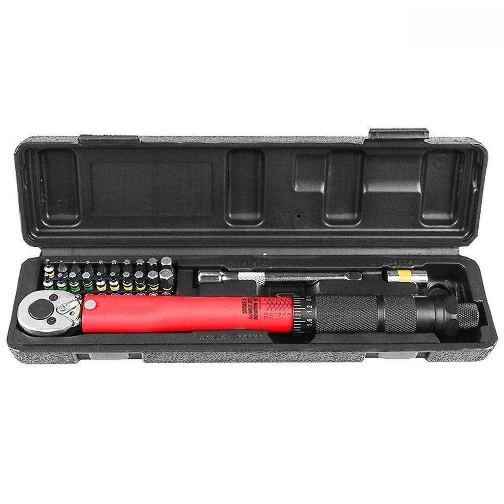 1/4Inch 2-24N.m Portable Drive Spanner Kit Hand Tool Bicycle Motorbike Car Repairing Accessory Adjustable Torque Wrench Set