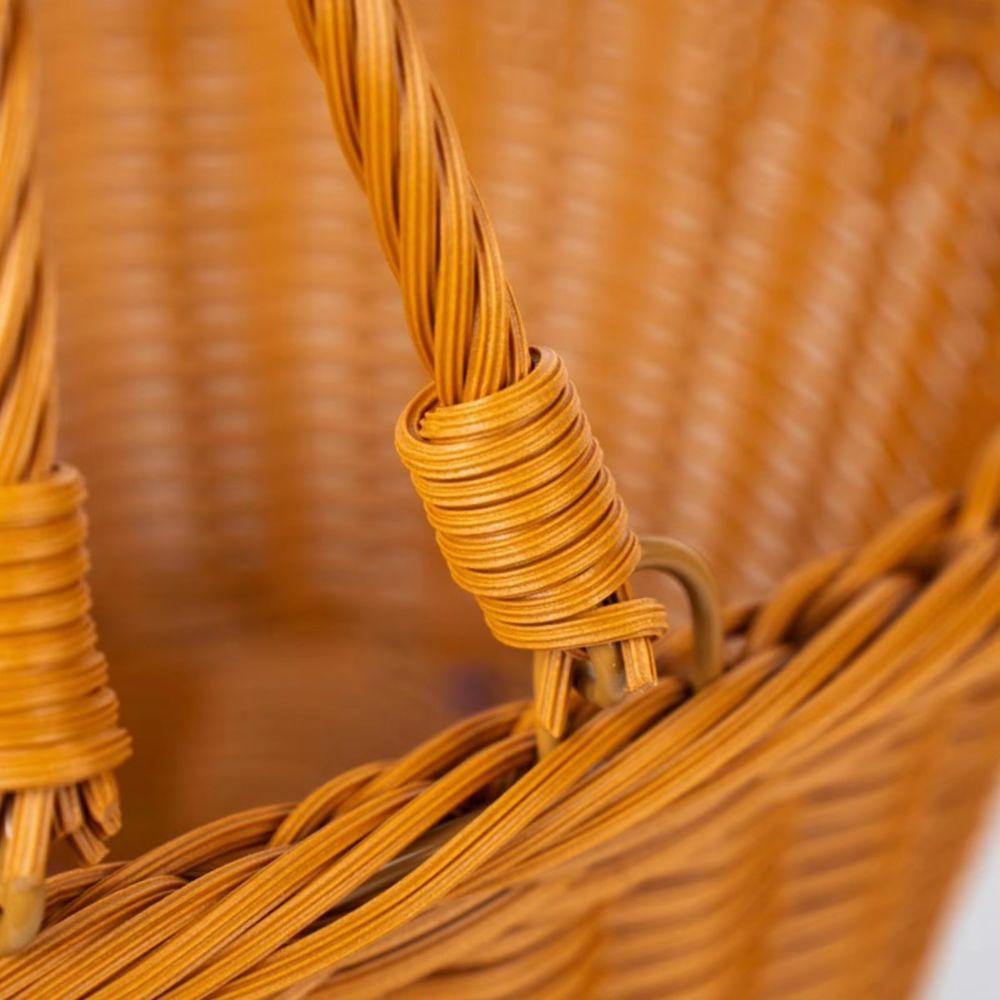 Oval Shape Shopping Basket With Handle Storage Basket New Wicker Basket Kitchen