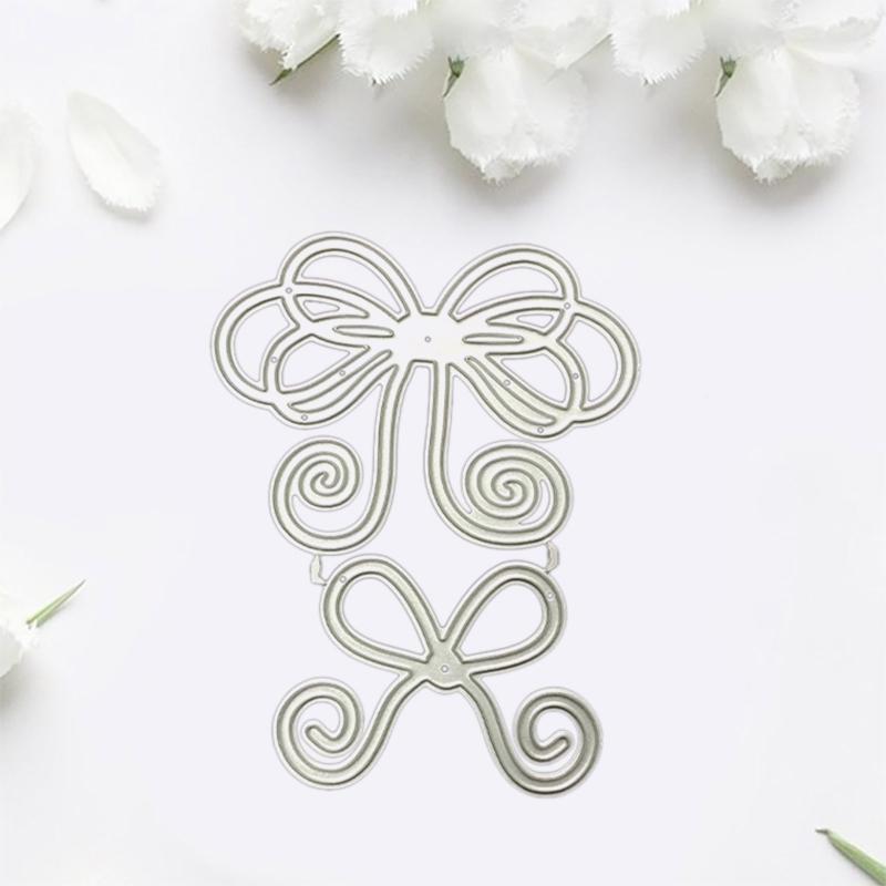 Metal Die Cuts Carbon Steel Embossing Stencils Bow Shape Cutting Dies for Paper Crafts Card Making DIY Scrapbooking