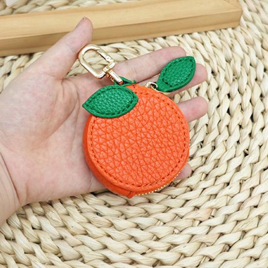 Cute Fruit Coin Purse Bag Charm Mini Fruit Coin Wallet Zipper Change Purse Keychain Charm for Handbag Tote Wallet Accessories