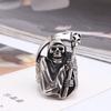 Accessories Personalized Retro Titanium Steel Ring, Reaper Scythe Domineering Skull Men's Ring