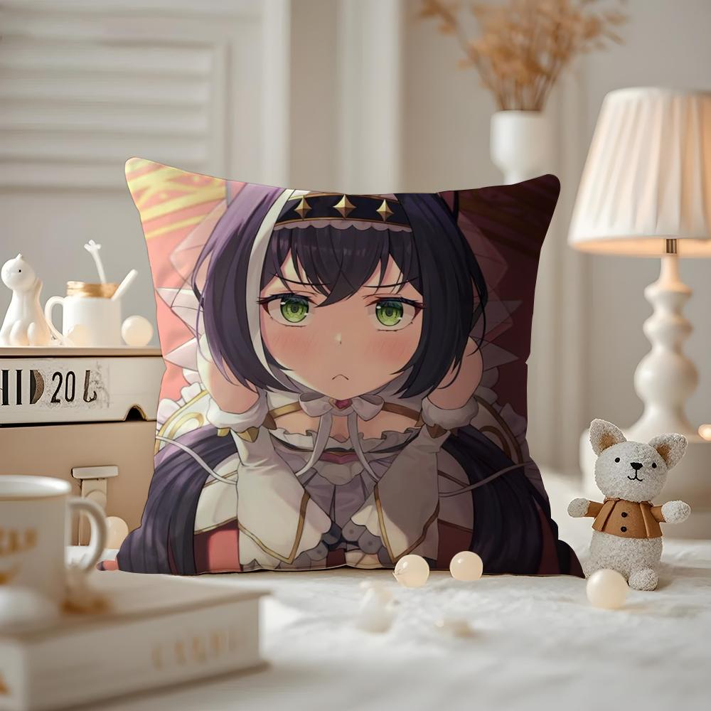 Cat Girl Cute NNekoparaS Cushion Cover Antidustmite Pillowcase Invisible zipper silky short plush Sofa cushion cover