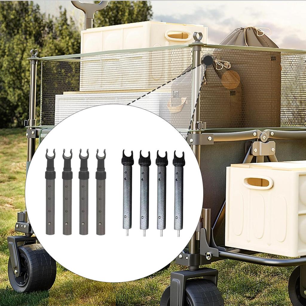 4Pcs Camping Cart Table Support Rod Holder for Trolley Backpacking Hiking