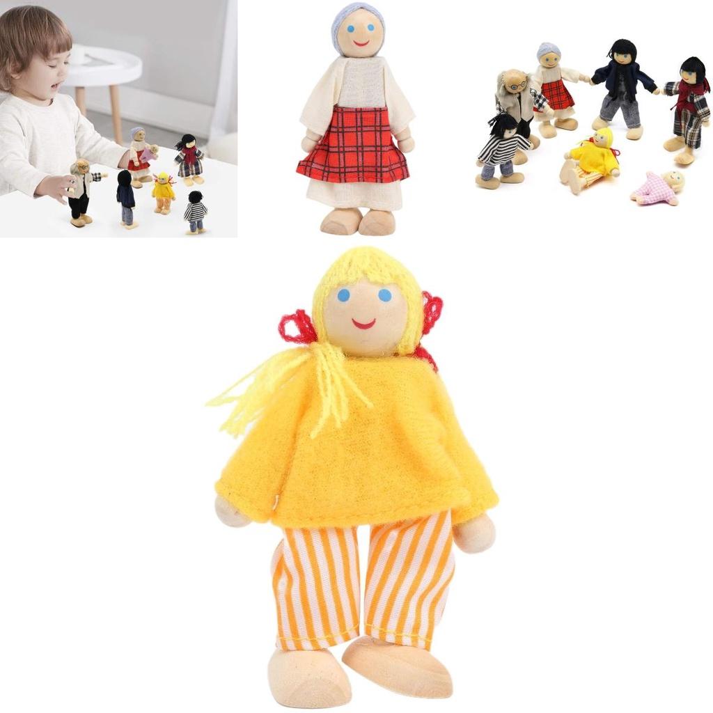 Handcrafted Wooden Family Puppets Jointed And Lifelike Ideal For Display Or Play