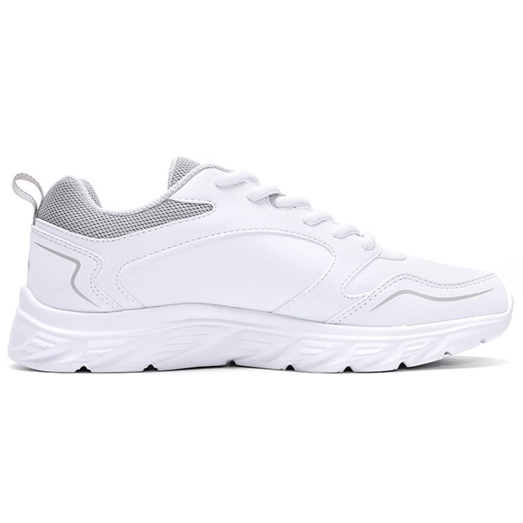 Anta Lightweight Leather Sports Shoes Low Top Casual Shoes Women Sneakers White Gray 92213551-4