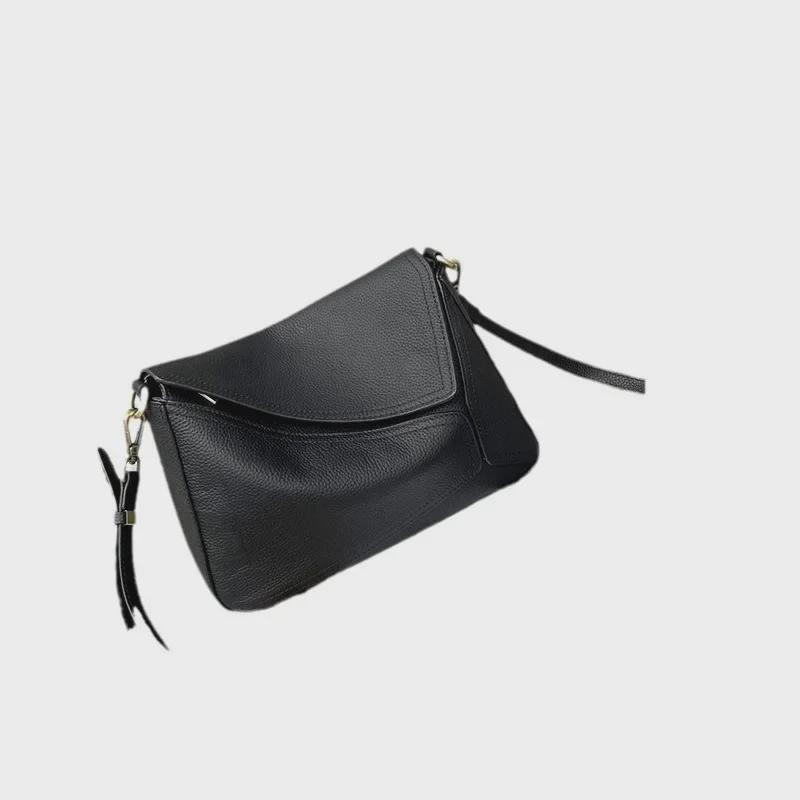 Autumn 2024 Cowhide Versatile Tote: Genuine Leather Women's Shoulder and Messenger Bag.