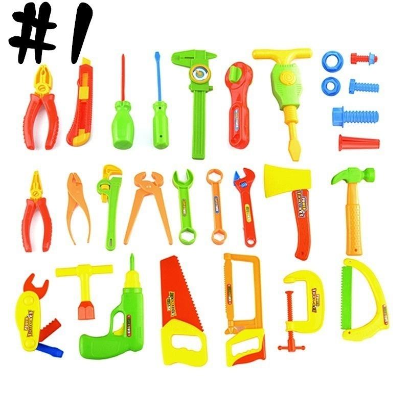 34 Pcs Repair Tools Set Boy Kid Toys Craftsman Pretend Play Fixing Skill
