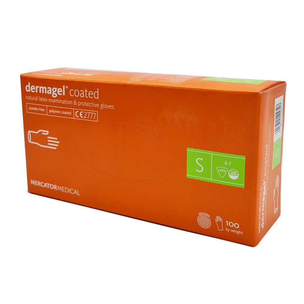 Latex Gloves Mercator Dermagel Coated 100 Pcs