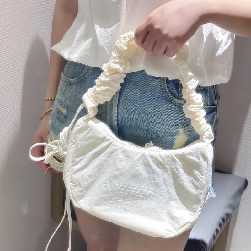 New Adidas Originals Polyester Cloud Bag, Shoulder Bag, Crossbody Bag, Handbag Regular Women's Pink White JX9243