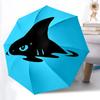 1pc Shark Fin Automatic Folding Umbrella - Compact Travel Umbrella with Auto Open/Close 8-Rib Heavy-Duty Shaft for Women/Men -l002