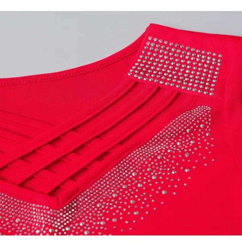 Summer New Women Mesh Tees Tops Fashion Sexy Cross Hollow Out Hot Diamond Half Sleeved Bottoming Shirt Elasticity T-Shirt