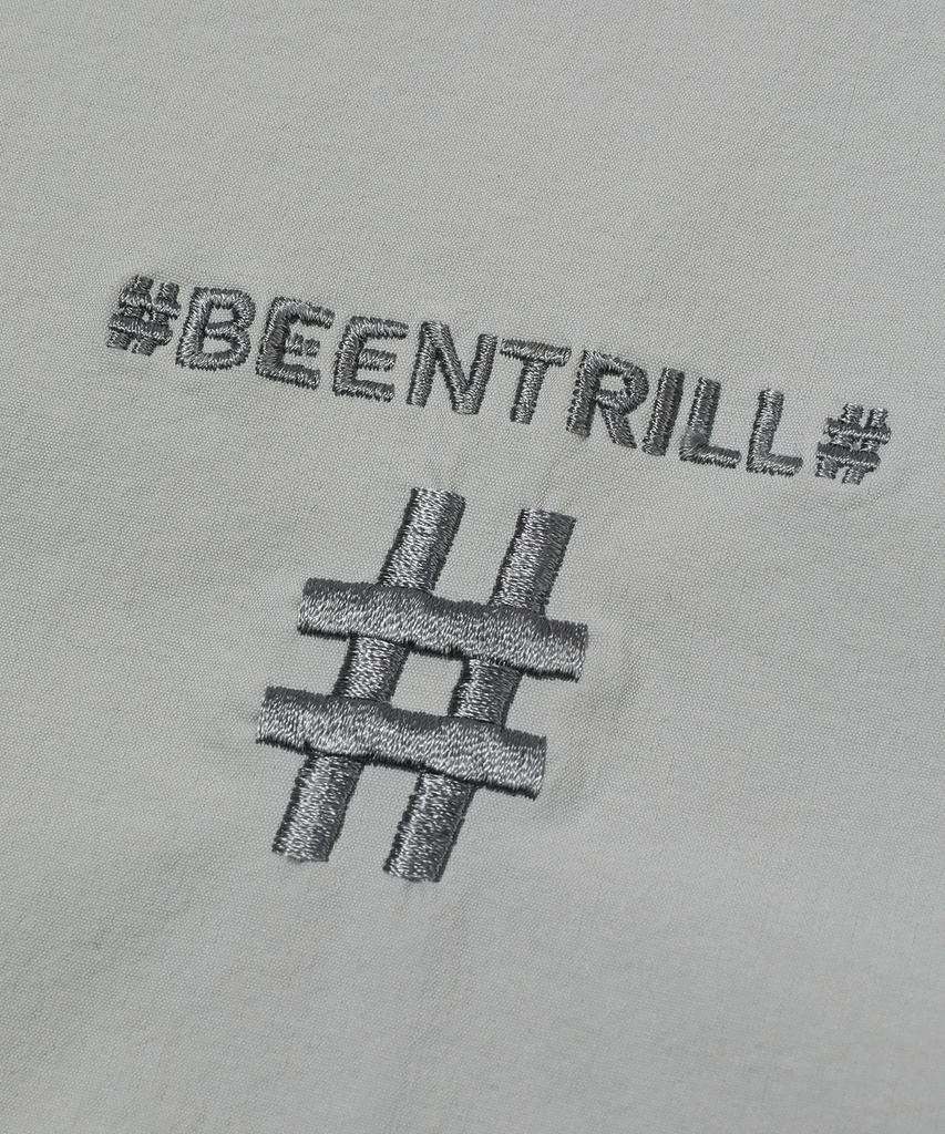 Beentrill Woven Tech Mandarin Collar Anorak Jumper (Light Gray)