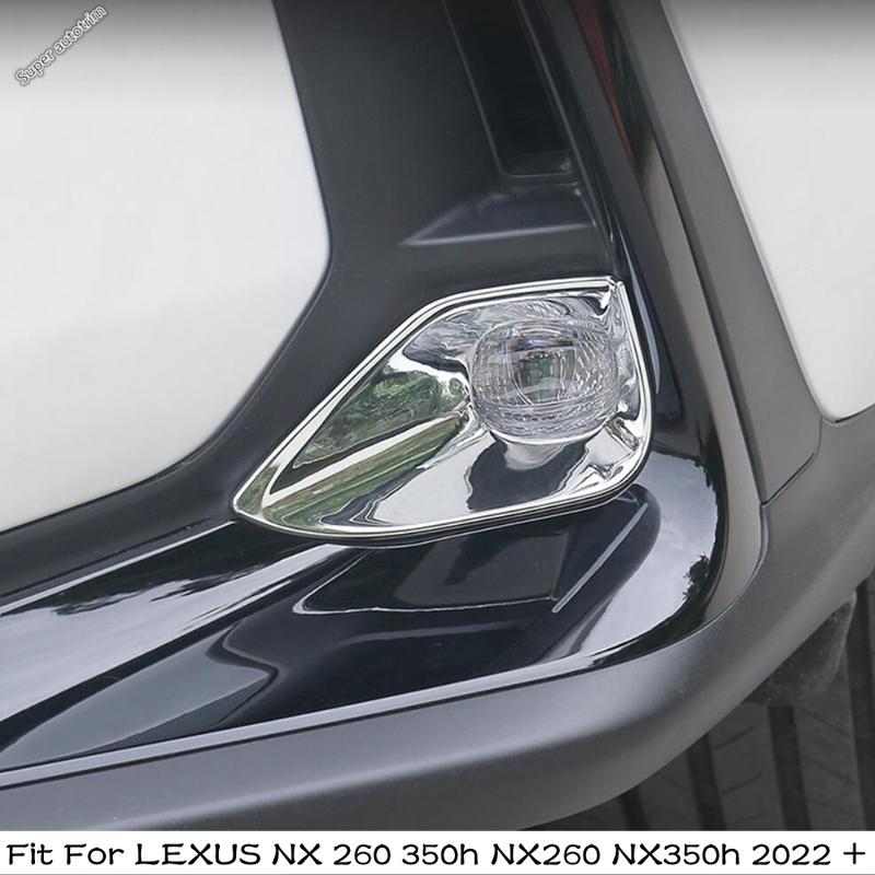 Front Bumper Fog Light Lamp Frame Decoration Cover Trim ABS Chrome Accessories For LEXUS NX 260 350h NX260 NX350h - 2025