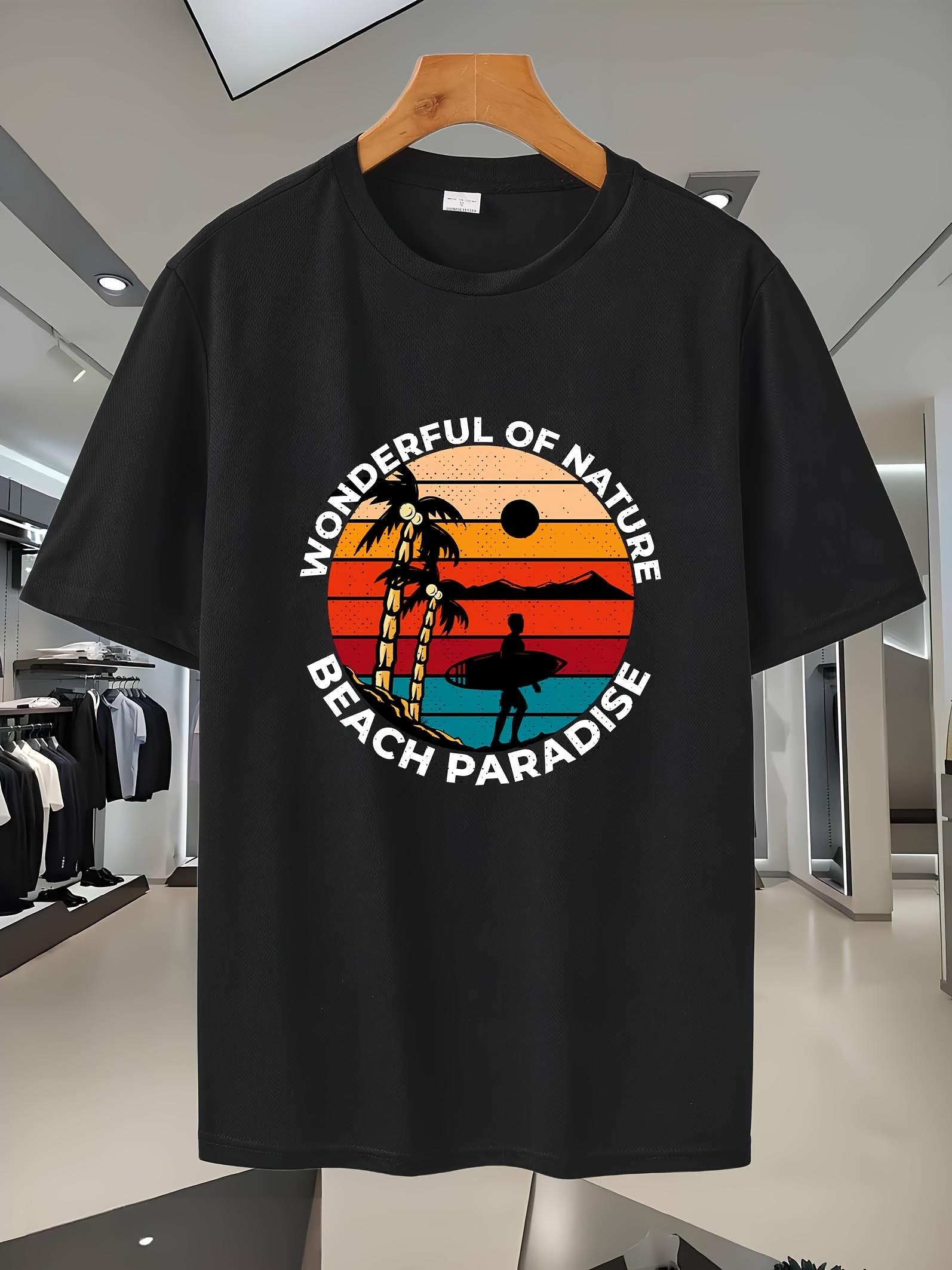 Versailles Surf & Sunset Graphic T-shirt - White S