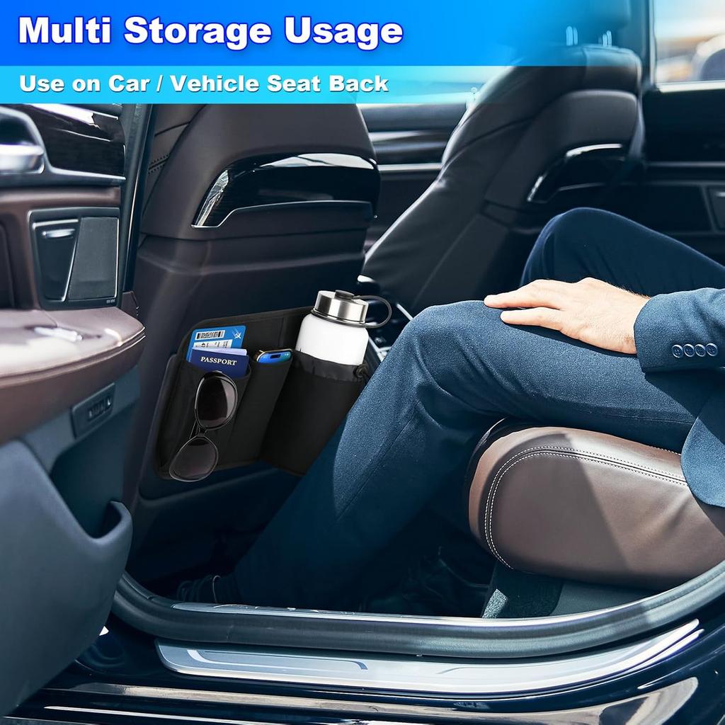 Cosmos Airplane Seat Back Pocket Organizer - Car Seat Pocket Stock Storage Bag & Airline Seat Pocket Hanging Holder Pouch For Holding Water Bottle,