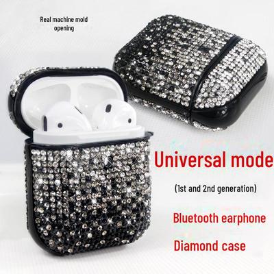 Étui de protection pour écouteurs Apple AirPods4 Pro2 avec strass dégradés